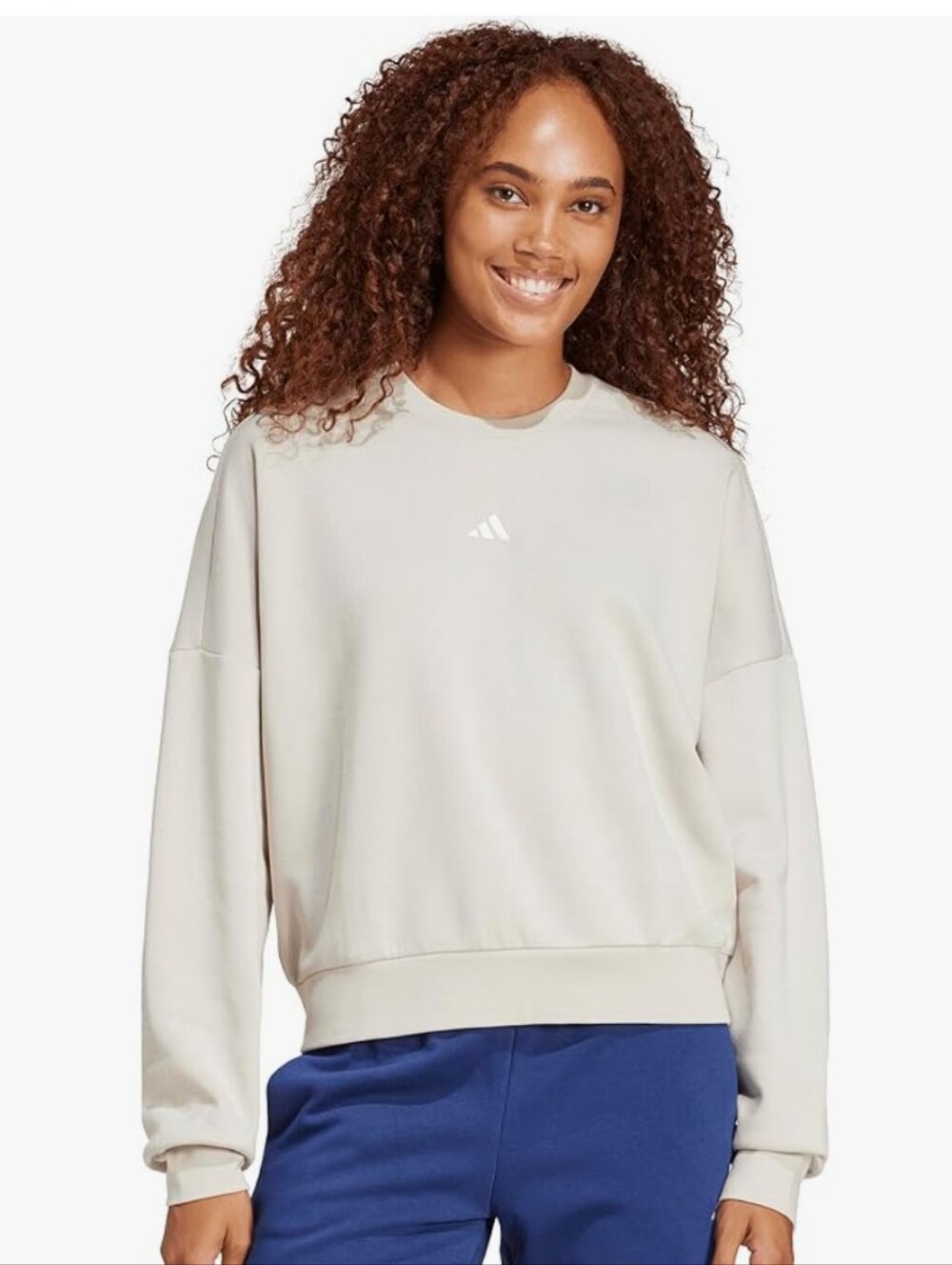 adidas Women's Essentials Feel Cozy Logo Fleece Sweatshirt Plus Size 2X